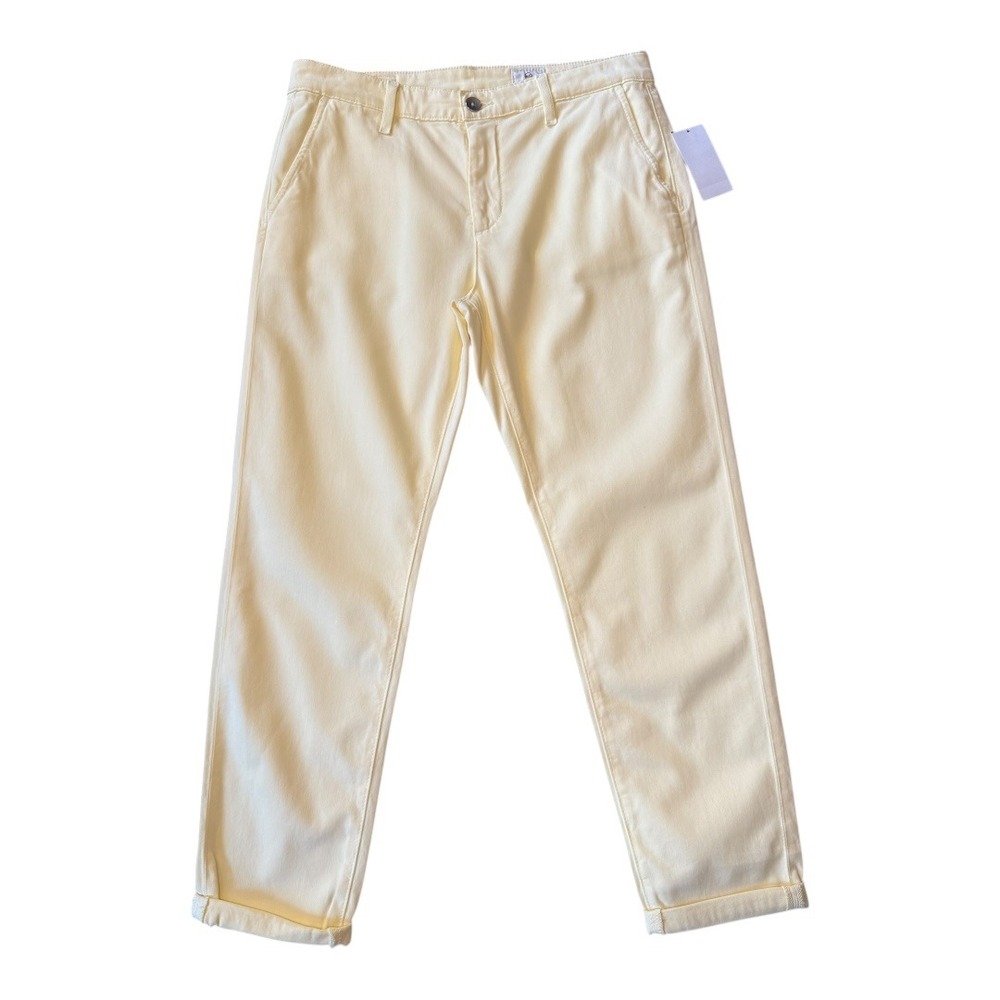 AG Adriano Goldschmied The Caden Yellow Chinos Pants Women's Size 27R 4 NWT - Picture 1 of 8